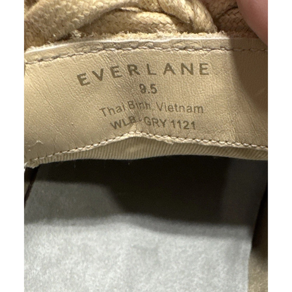 Everlane Desert Shoe Beige Suede Lace Shoes Mens 9.5 Low Top Loafers Minimalist - Picture 8 of 10